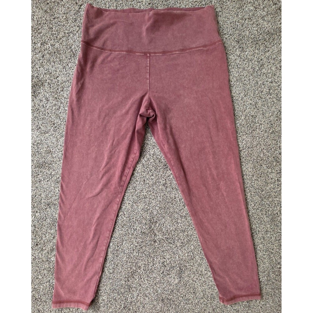 Offline by Aerie Womens Size XL Brick Red High Rise Cropped Leggings Athletic